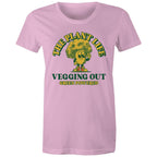 The Plant Life, Vegetarian - Womens T-shirt Pink Womens T-shirt Plants Printed In Australia