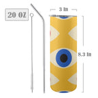 Eyes on Yellow - 20oz Tall Skinny Tumbler with Lid and Straw