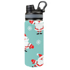 Santas - Insulated Water Bottle with Dual-Use Lid (18oz) One Size Insulated Water Bottle with Dual-Use Lid (18oz) Christmas Printed Offshore