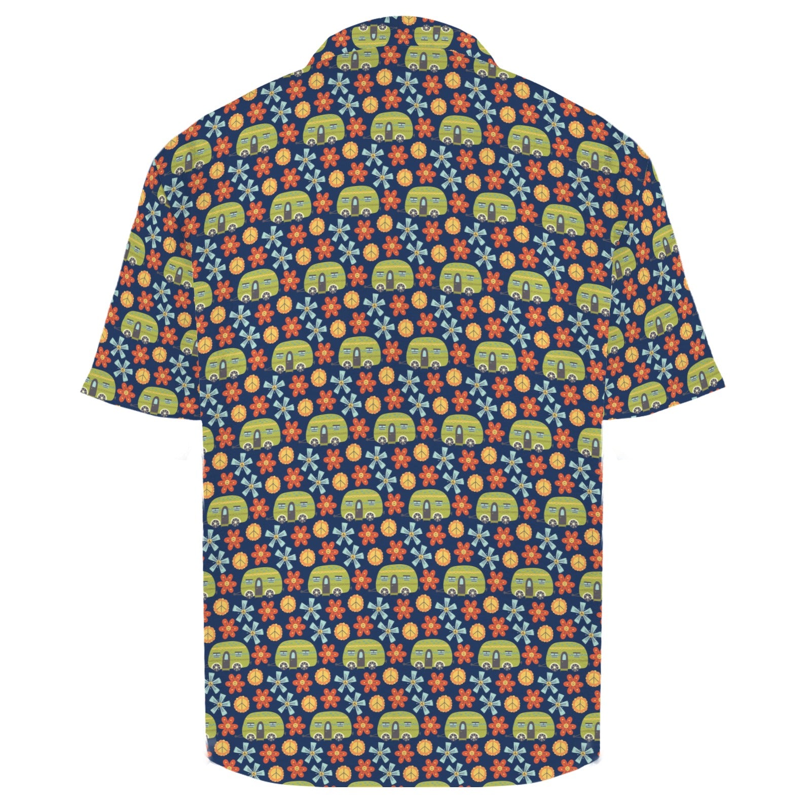 Hippie Caravan Men's Crinkle Hawaiian Shirt