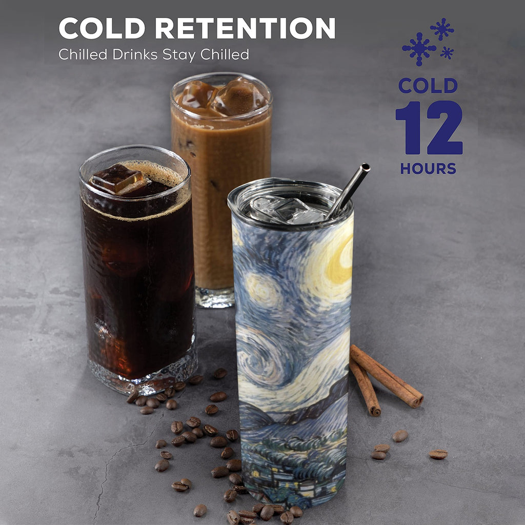 Starry Night 20oz Tall Skinny Tumbler with Lid and Straw