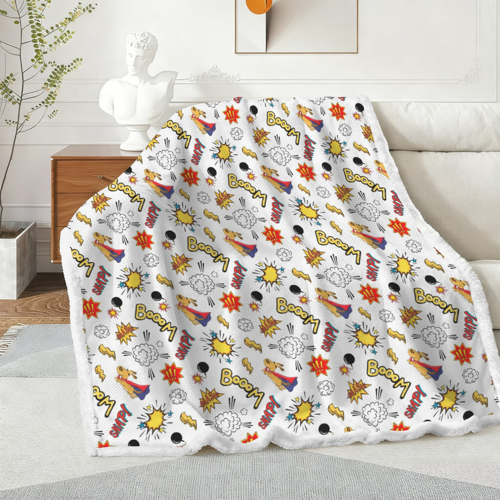 Super Dog - Double-Layer Fleece Blanket 51"x59"
