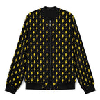 Yellow Lightning Men's Casual Zip‑Up Bomber Jacket