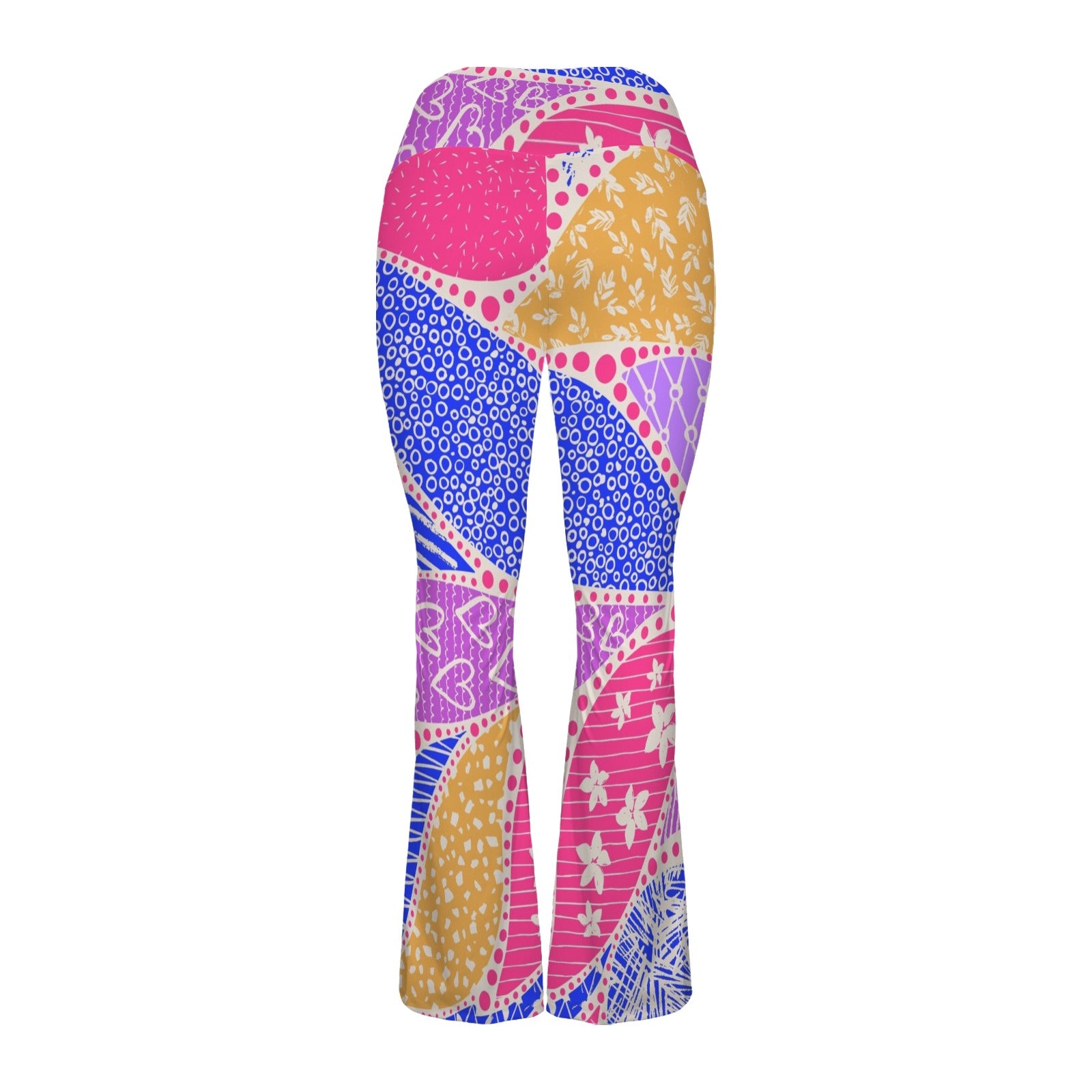 Pink Swirl High Waist Crossover Tummy Control Flare Leggings High Waist Flare Leggings Printed Offshore
