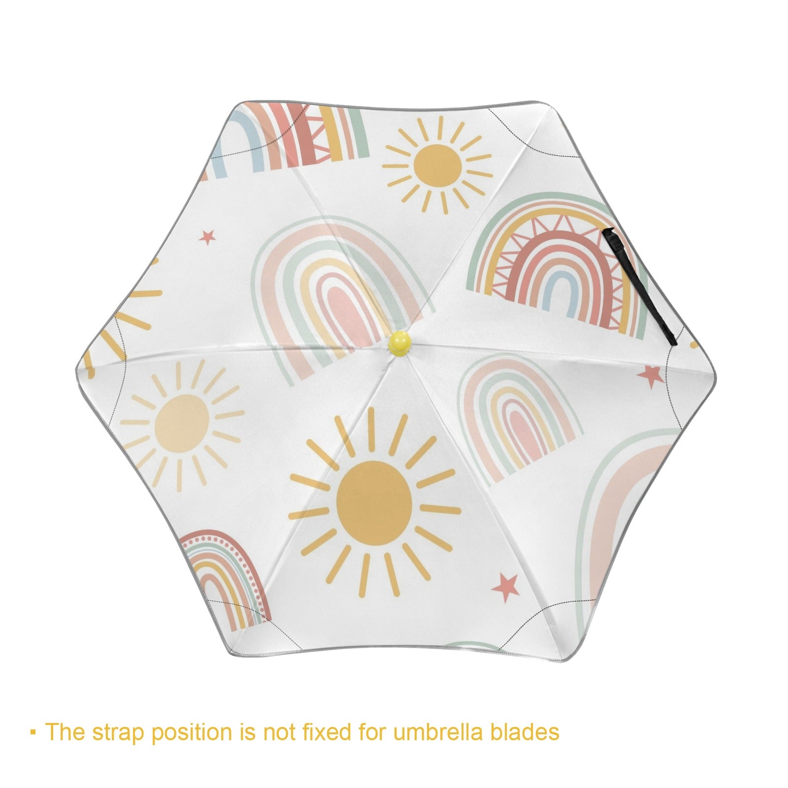 Pastel Rainbows Kids Safe Round Corner Umbrella Kids Safe Round Corner Umbrella Printed Offshore