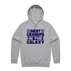 Best Grandpa In The Galaxy - Mens Hoodie Grey Marle Mens Hoodie Dad Printed In Australia