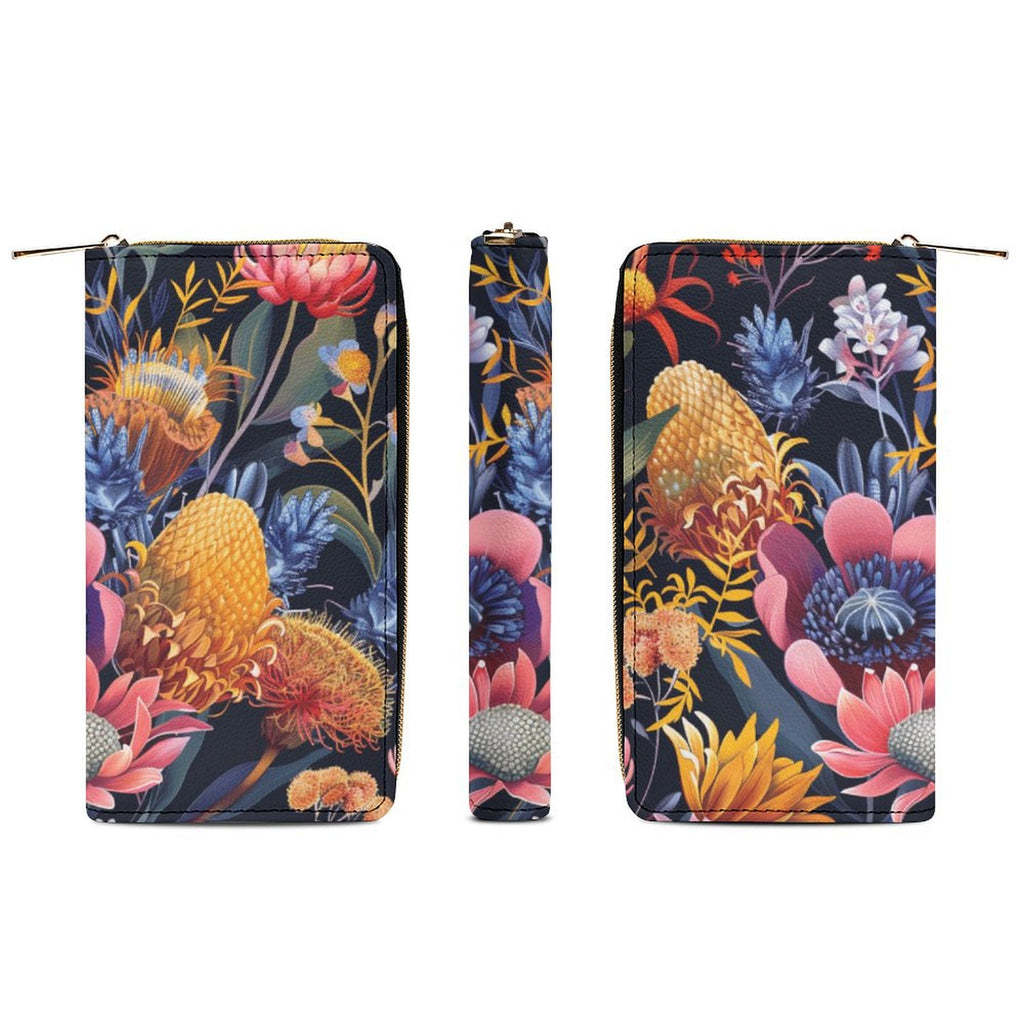Australian Native Flowers -  PU Leather Wallet