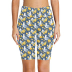 Lemon Seagull Women's Bike Shorts With Side Pockets