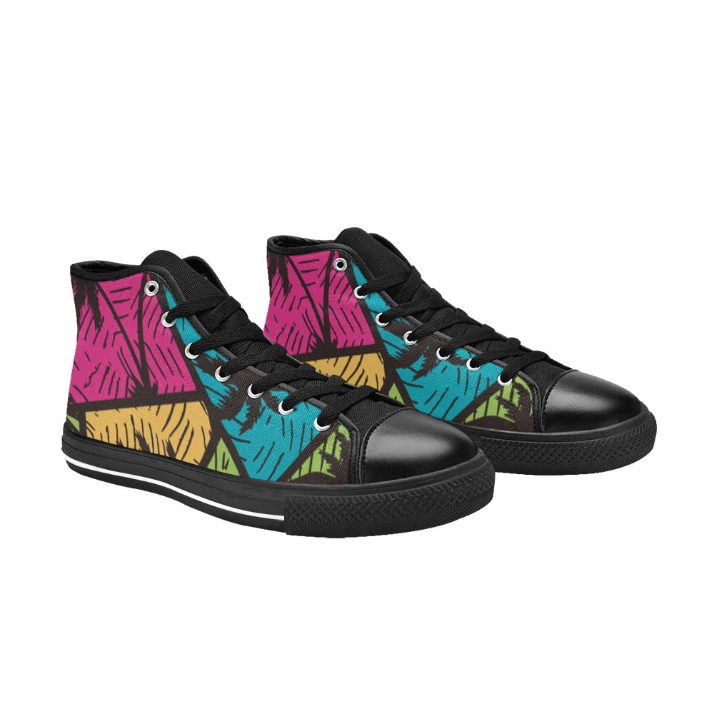 Palm Trees - Women's High Top Canvas Shoes