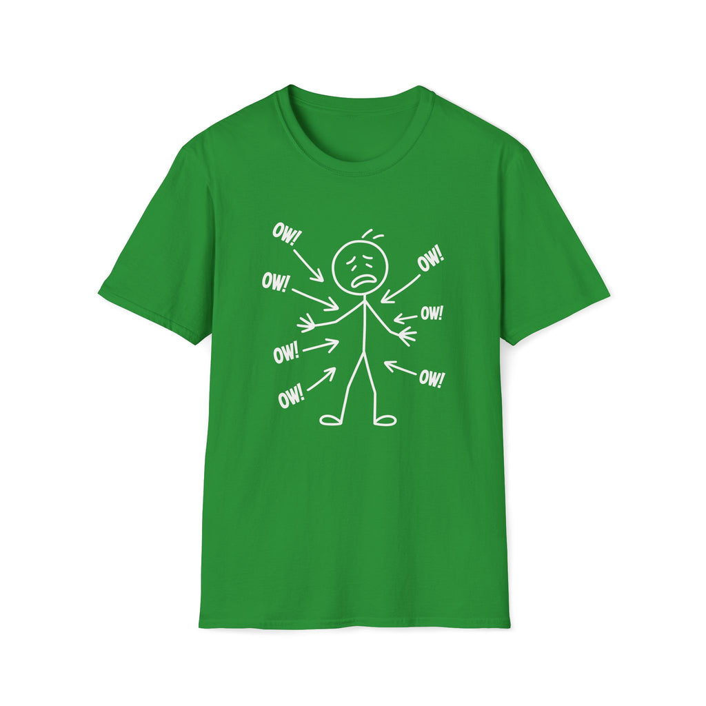 Ow! Everything Hurts Stick Figure Unisex T-Shirt Unisex Adult T-shirt Globally Fulfilled