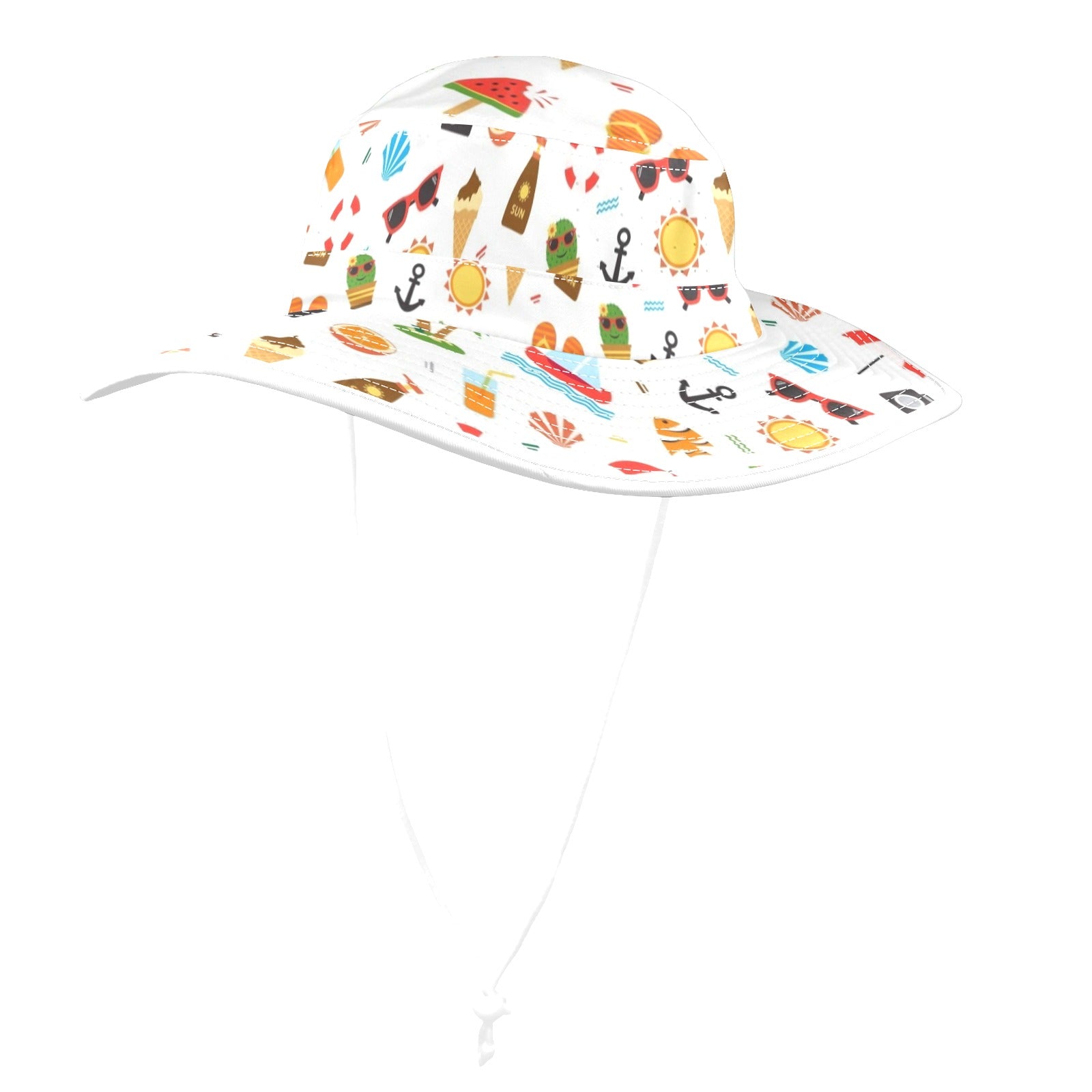 Beach Time Wide Brim Bucket Hat Wide Brim Bucket Hat Printed Offshore Summer Surf