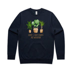 Sorry, I Have Plants This Weekend - AS Colour Stencil Crew Sweatshirt Navy Sweatshirt Plants Printed In Australia