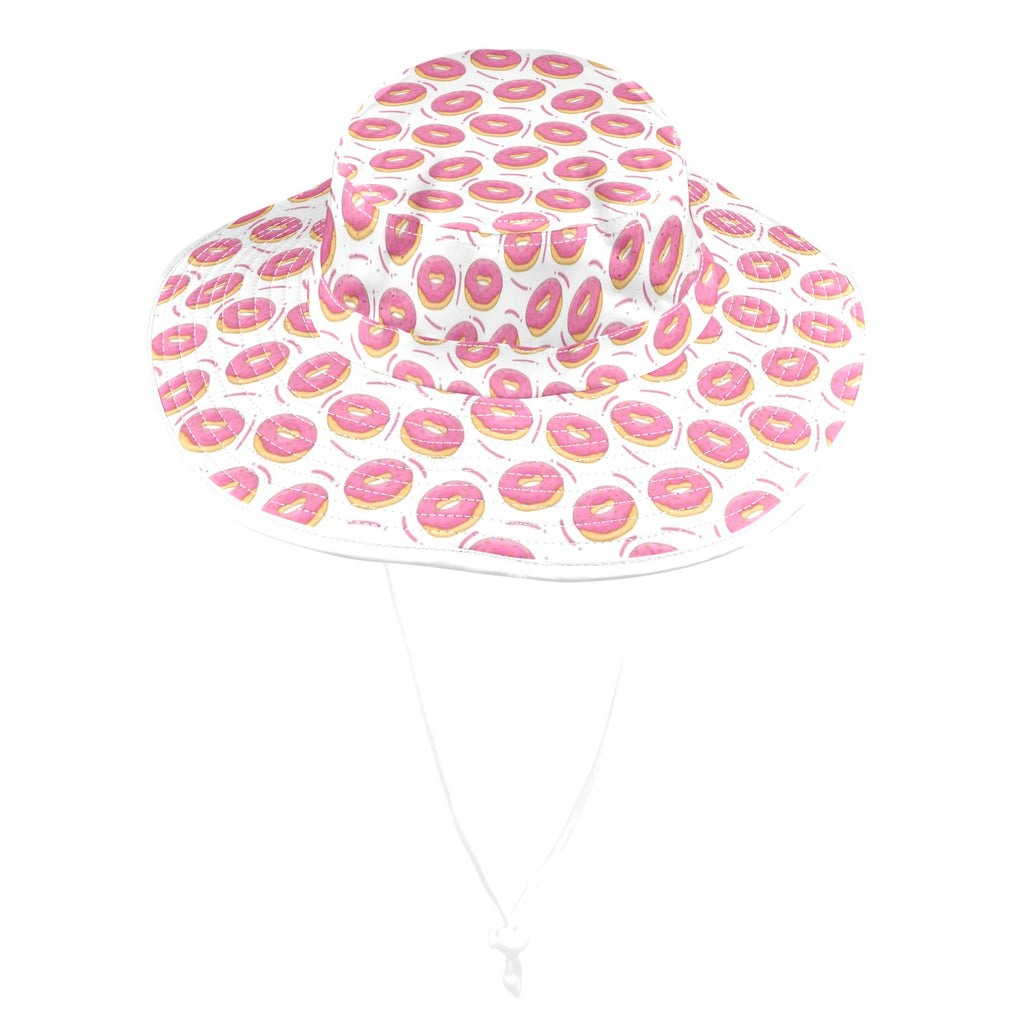 Pink Donuts Wide Brim Bucket Hat Wide Brim Bucket Hat Food Printed Offshore