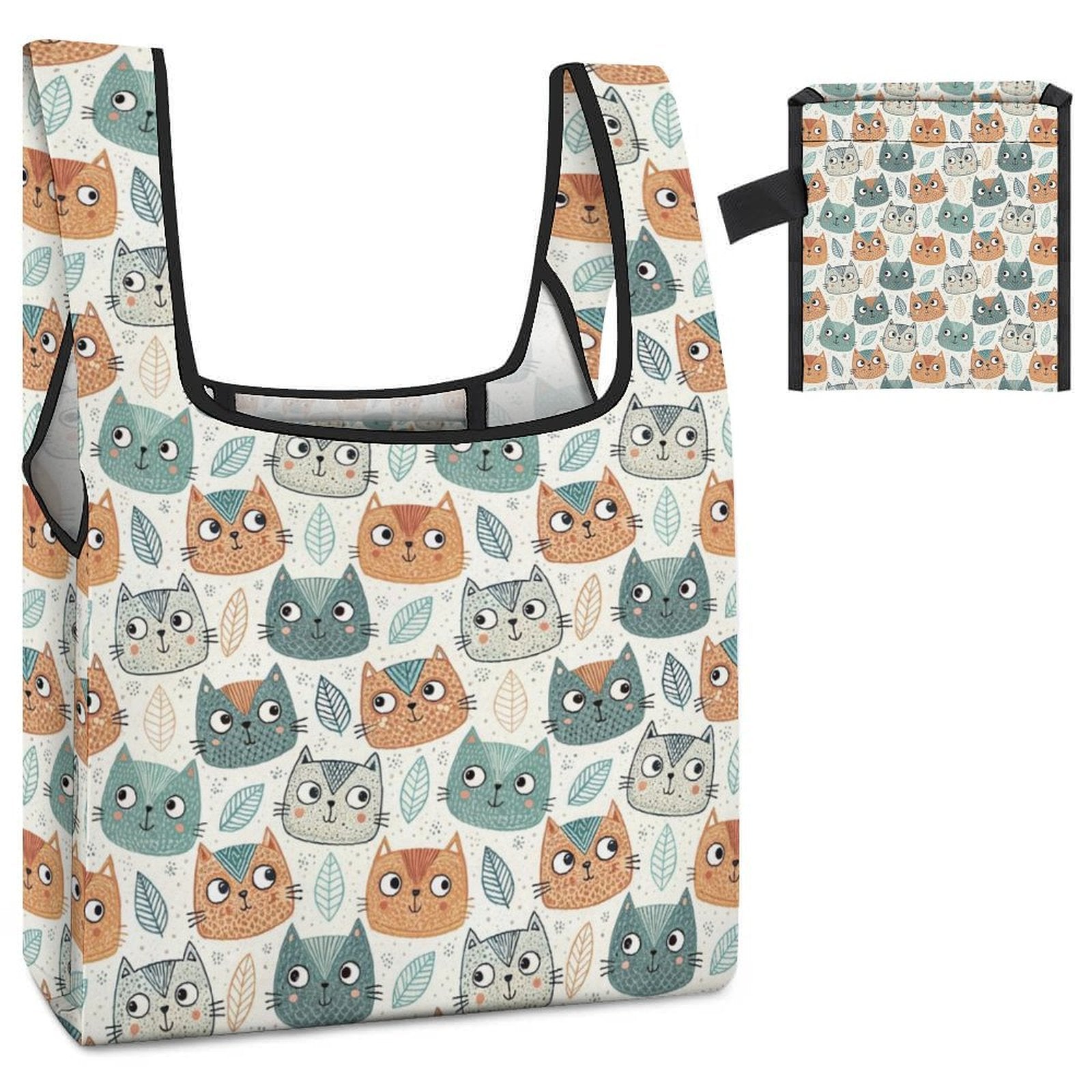 Cat Faces - Collapsible Shopping Bag