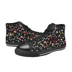 Quavers, Music Notes - Women's High Top Canvas Shoes