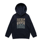 Keep Life Simple - Kids Hoodie Navy Kids Hoodie Printed In Australia