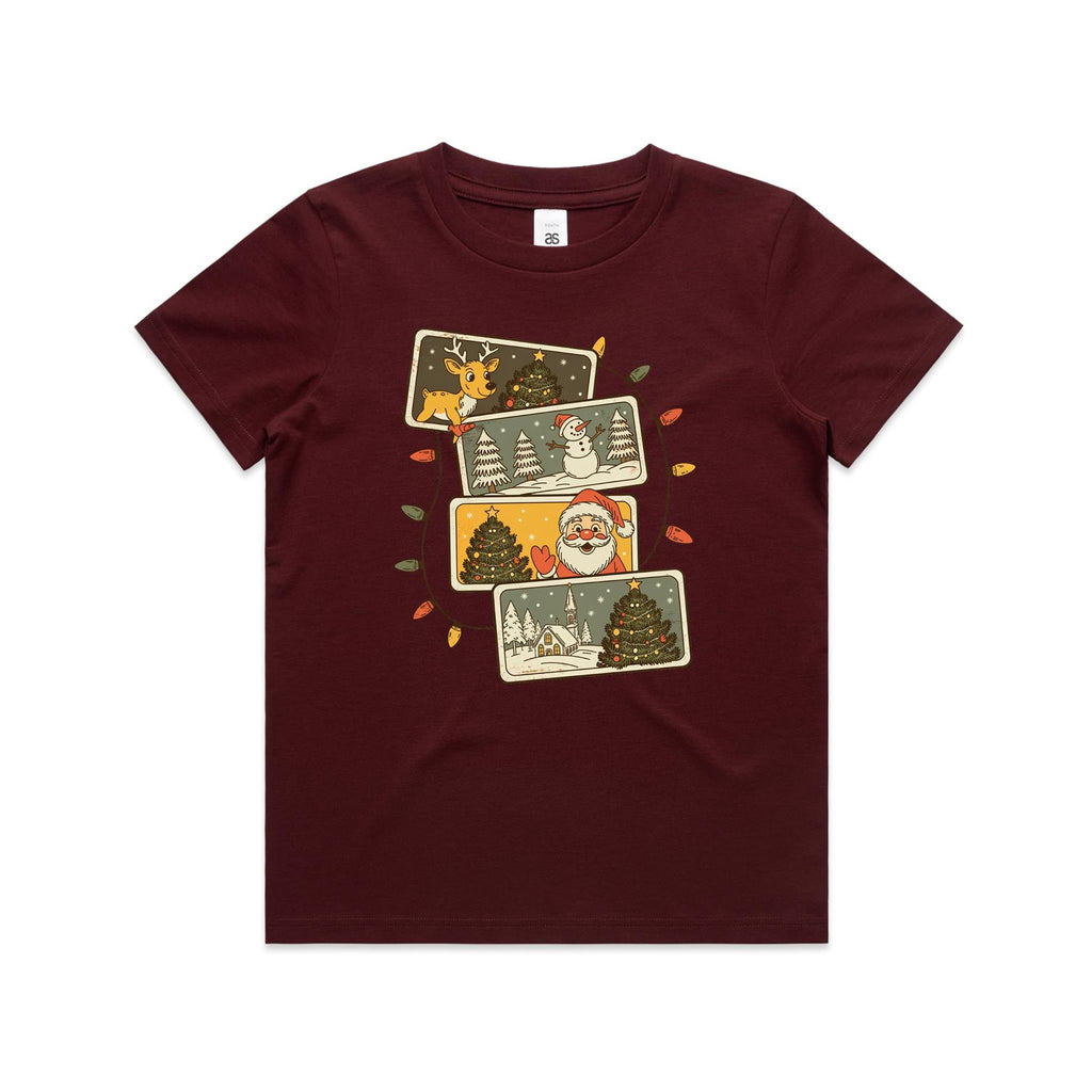 Retro Christmas Cards - Kids Youth T-shirt