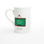 Best Teacher Ever, Blackboard White 10oz Porcelain Slim Mug Default Title Porcelain Mug