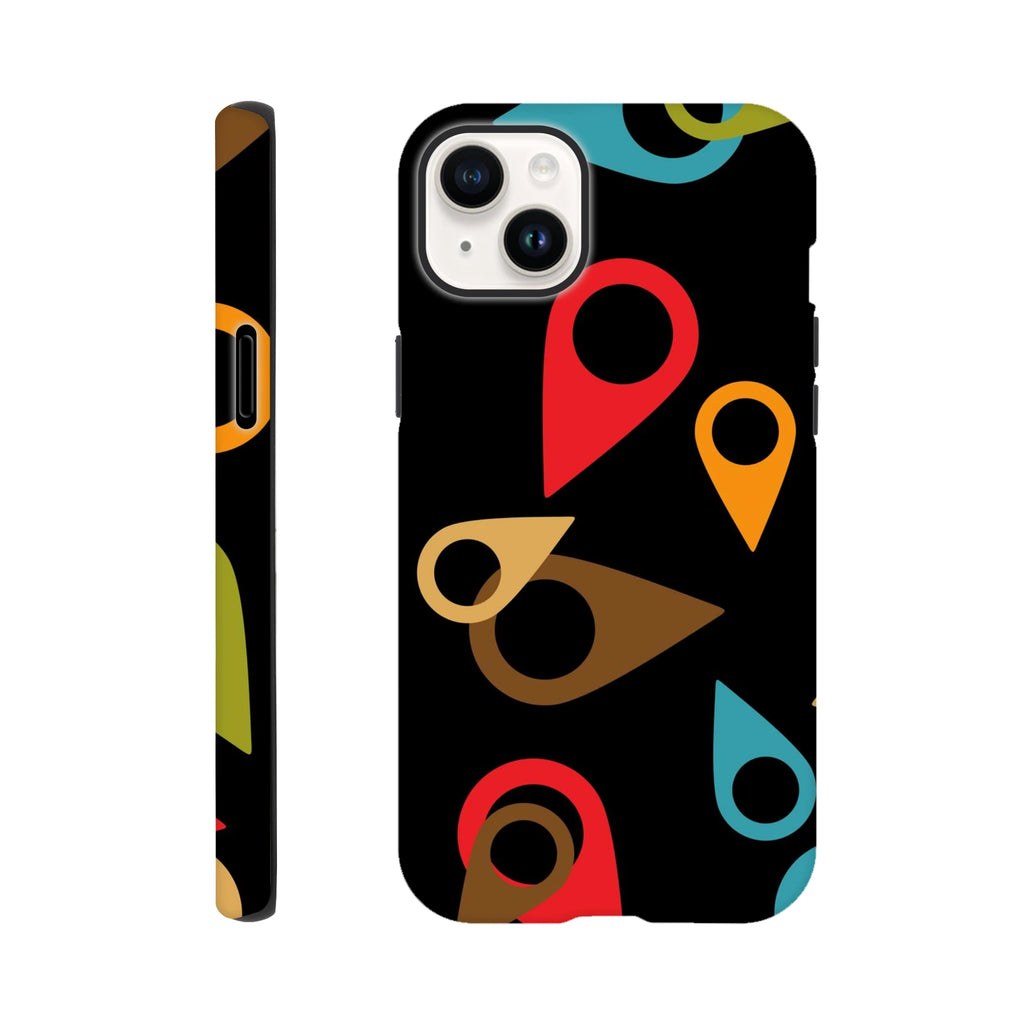 Where Am I, Location Pin - Apple iPhone Tough case iPhone 14 Plus iPhone Tough Case Globally Fulfilled