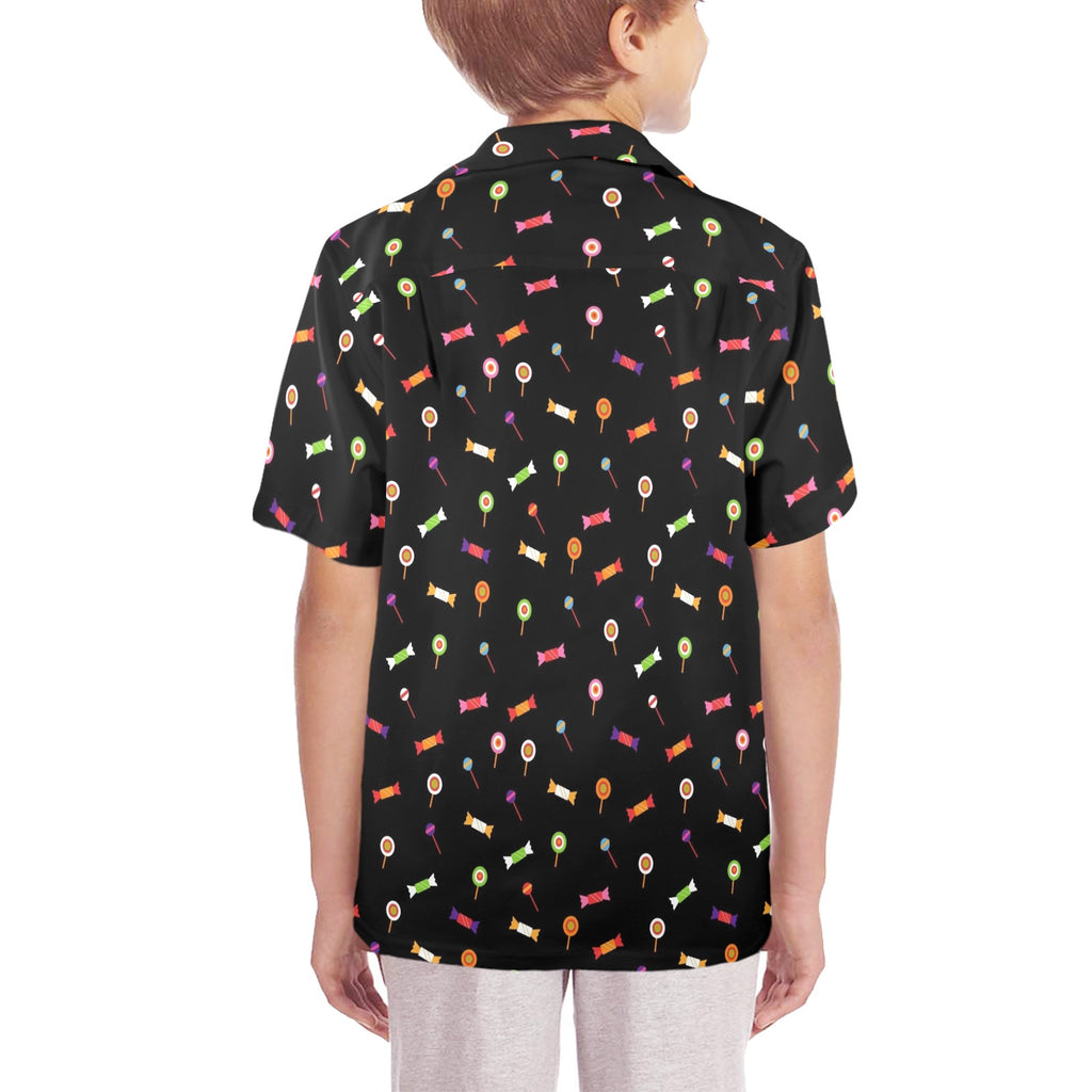 Candy Senior Kids Hawaiian Shirt Senior Kids Hawaiian Shirt 8-15 Food Printed Offshore
