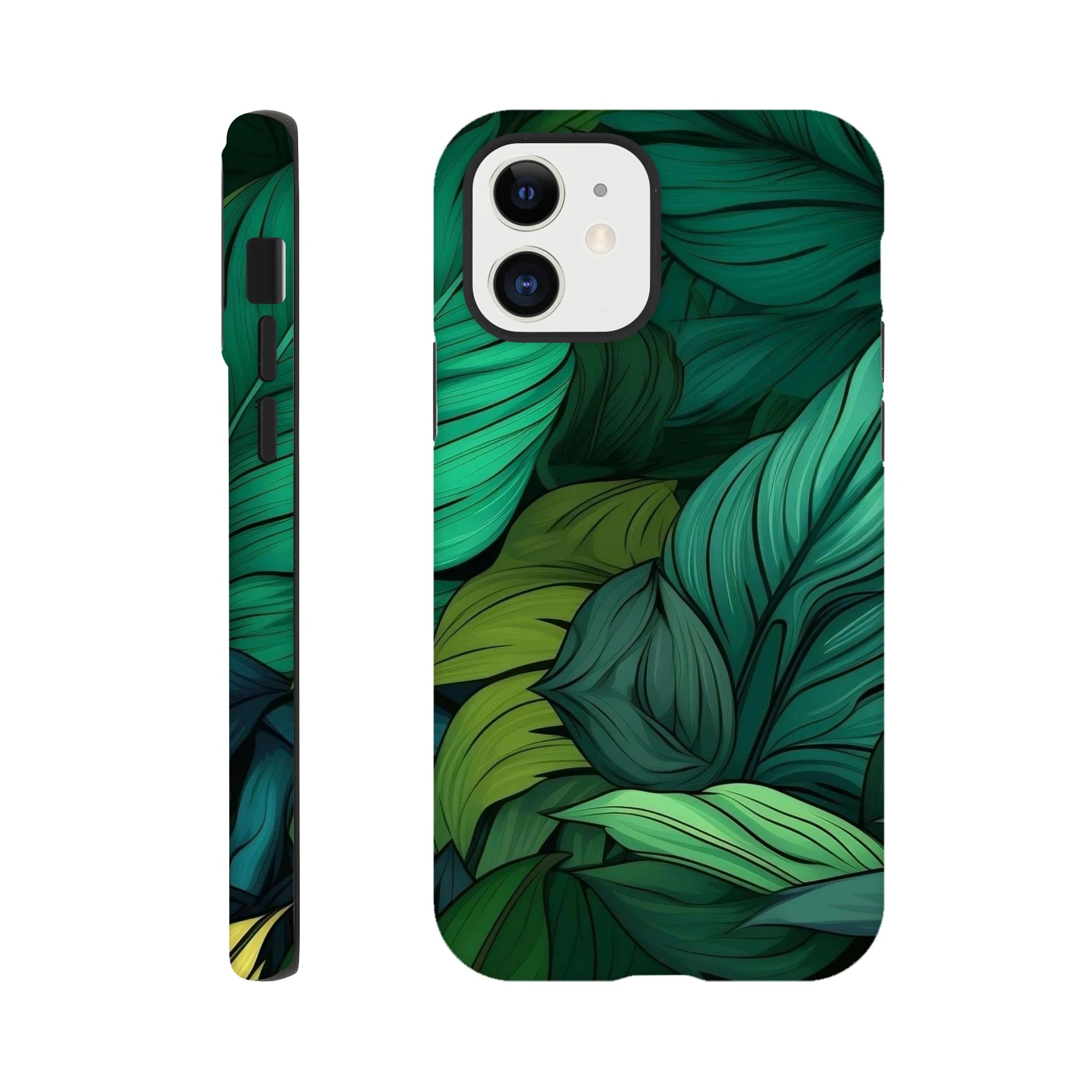 Tropical Leaves - Apple iPhone Tough case iPhone 12 iPhone Tough Case Globally Fulfilled Plants