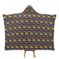Hippie Caravan Kids Hooded Blanket 100cm x 130cm white 40"×50" Kids Hooded Blanket Printed Offshore Retro