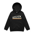 Guitar Player Evolution Kid's AS Colour Hoodie Black Kids Hoodie Music Printed In Australia