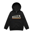 Guitar Player Evolution - Kids Hoodie Black Kids Hoodie Music Printed In Australia
