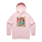 Retro Coffee Woman Women's AS Colour Hoodie Pink Womens Hoodie Coffee Printed In Australia Retro