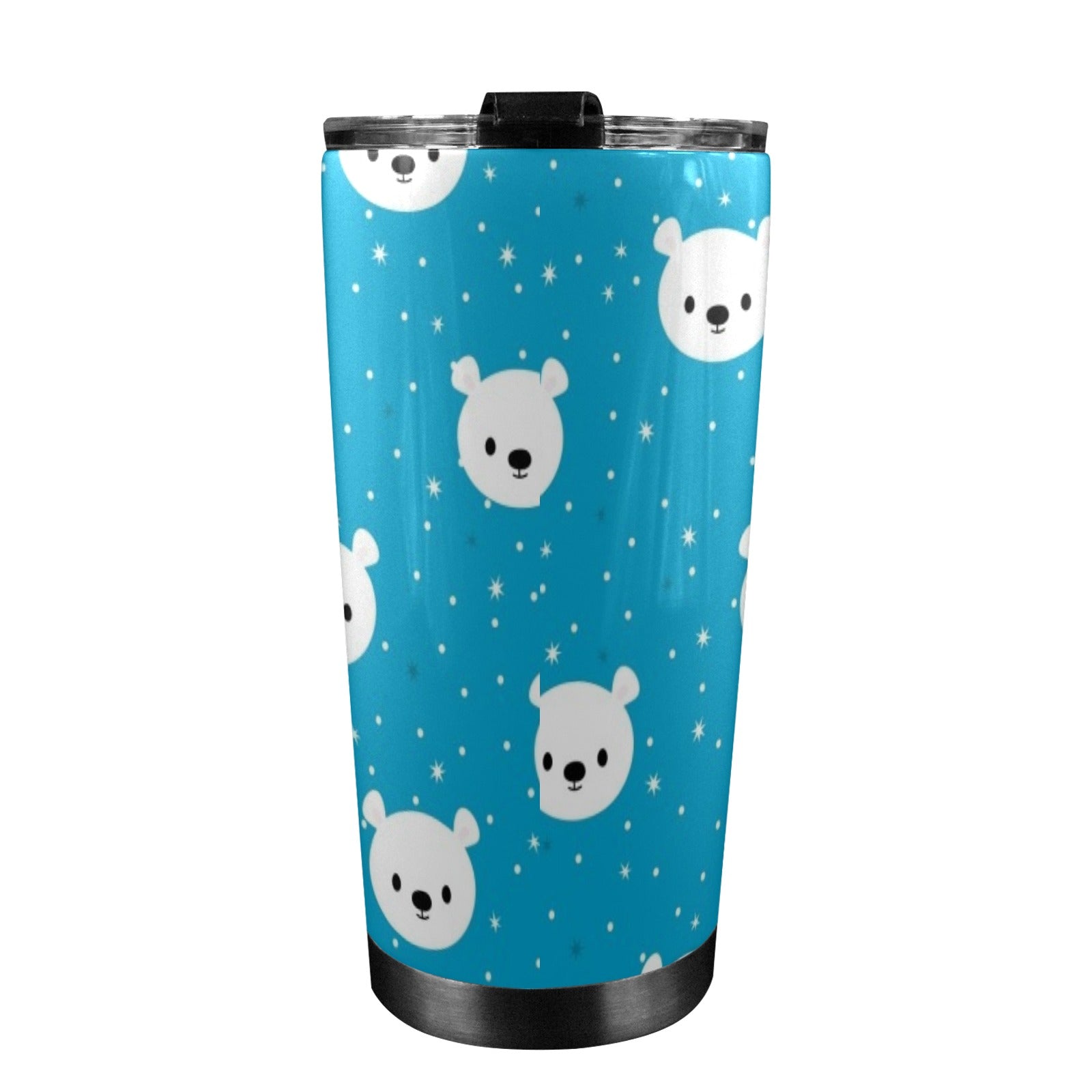 Bears On Blue - 20oz Mobile Tumbler with Lid (Black Lock)