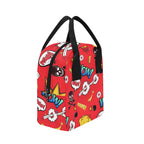 Comic Book Red - Zipper Lunch Bag Zipper Lunch Bag Printed Offshore