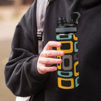 Retro Pattern - Insulated Water Bottle with Dual-Use Lid (18oz) Insulated Water Bottle with Dual-Use Lid (18oz) Printed Offshore Retro