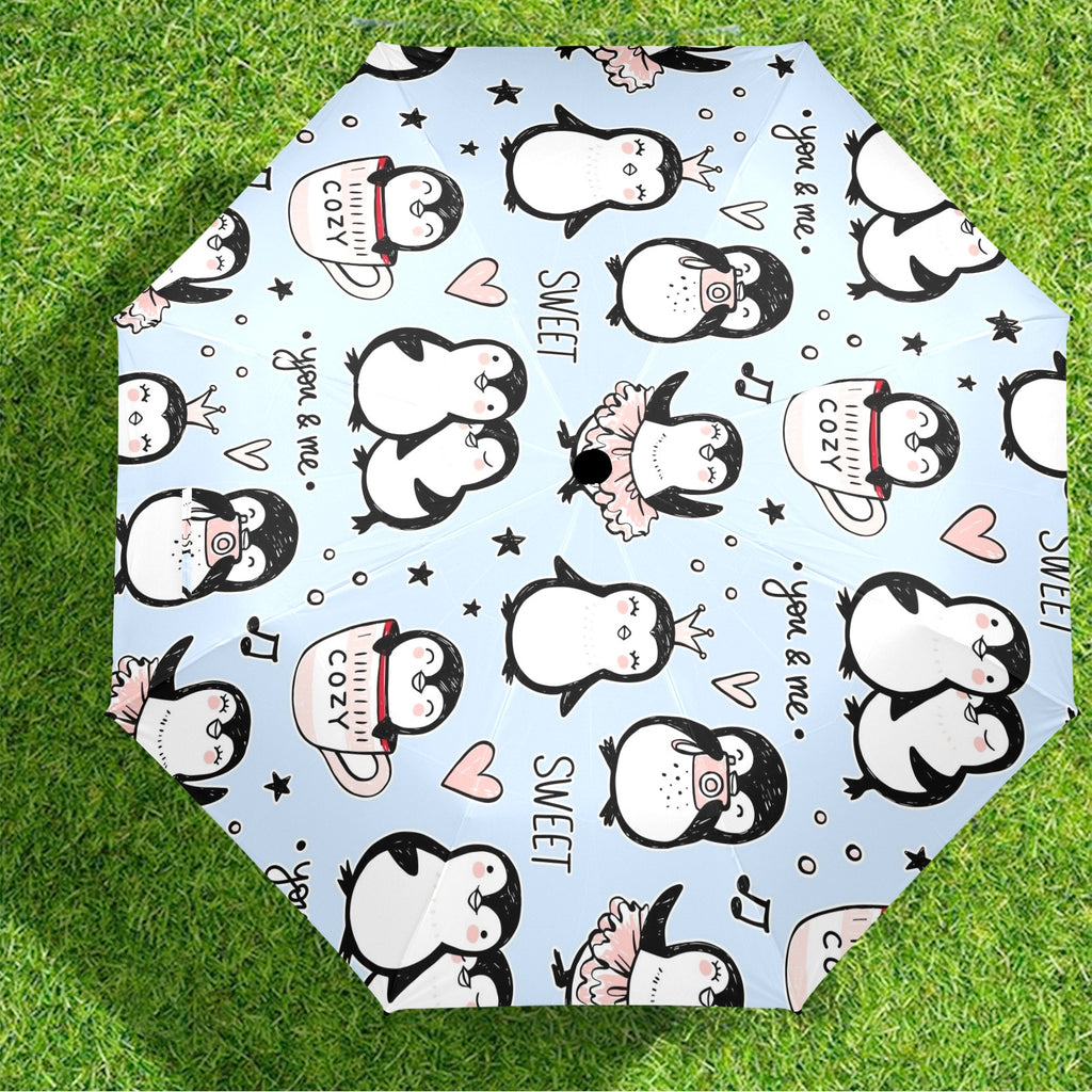 Penguin Love - Semi-Automatic Foldable Umbrella (Model U12) Semi-Automatic Foldable Umbrella (U12)
