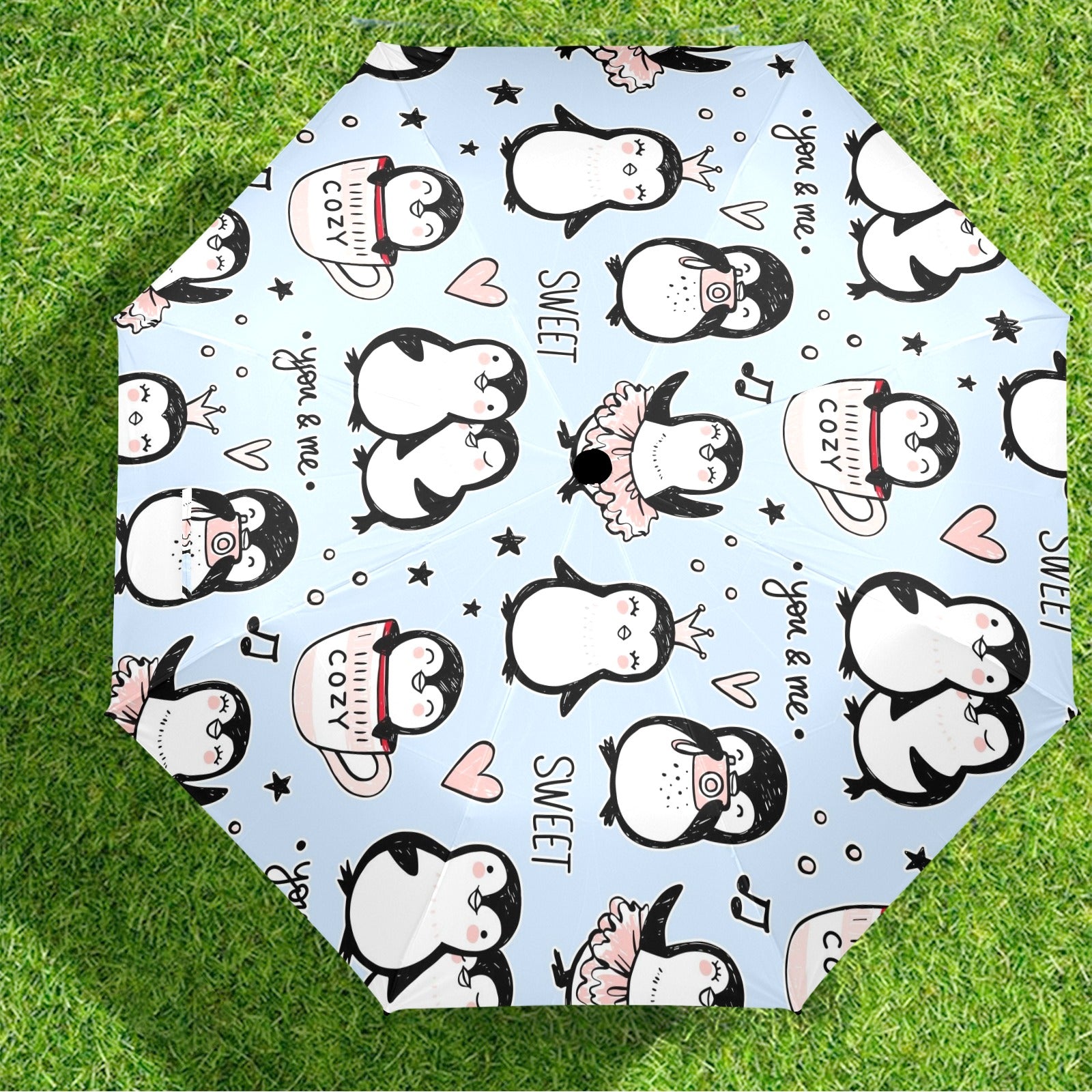 Penguin Love - Semi-Automatic Foldable Umbrella (Model U12) Semi-Automatic Foldable Umbrella (U12)