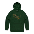 Barista - Mens Hoodie Forest Green Mens Hoodie Coffee Printed In Australia