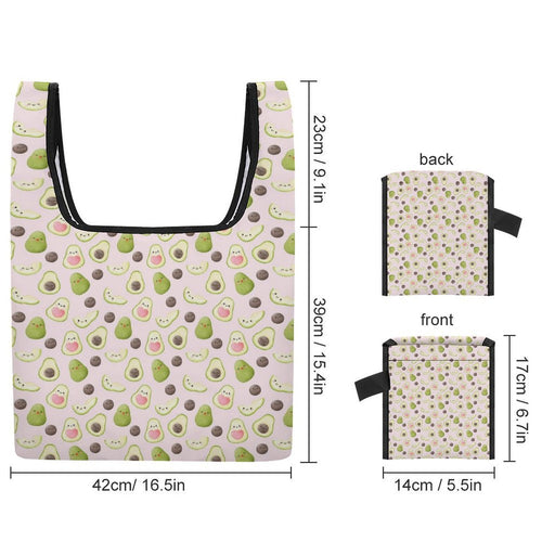 Avocado Love Foldable Shopping Bag Foldable Shopping Bag Food Printed Offshore