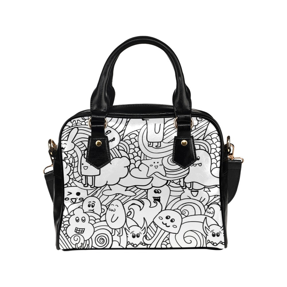 Black And White Creatures - Shoulder Handbag (Model 1634) Shoulder Handbags (1634)