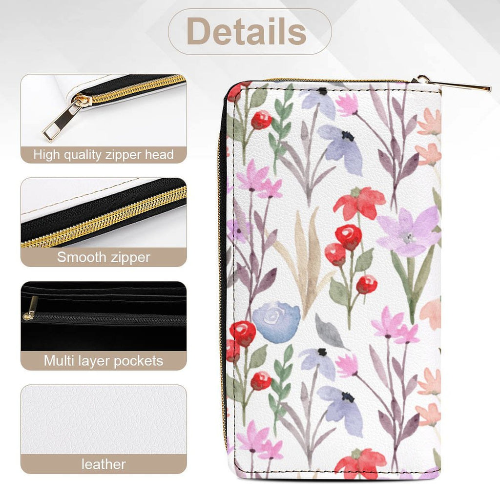 Watercolour Floral -  PU Leather Wallet
