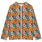 Happy Retro Flowers Women's Full-Zip Hoodie