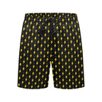 Yellow Lightning Men's Mid-Length Beach Shorts Men's Mid-Length Beach Shorts comic Printed Offshore