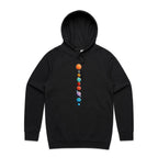 Our Solar System - Mens Hoodie Black Mens Hoodie Printed In Australia Space