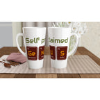 Self Proclaimed Genius - White Latte 17oz Ceramic Mug Latte Mug Funny Globally Fulfilled Science