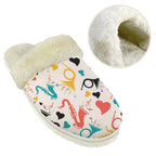 Brass Musical Instruments Men's Fur Trim Thick-Sole Indoor Slippers Men's Fur Trimmed Slippers Music Printed Offshore