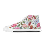Australian Flowers - Women's High Top Canvas Shoes US12 Womens Classic High Top Shoes Plants Printed Offshore