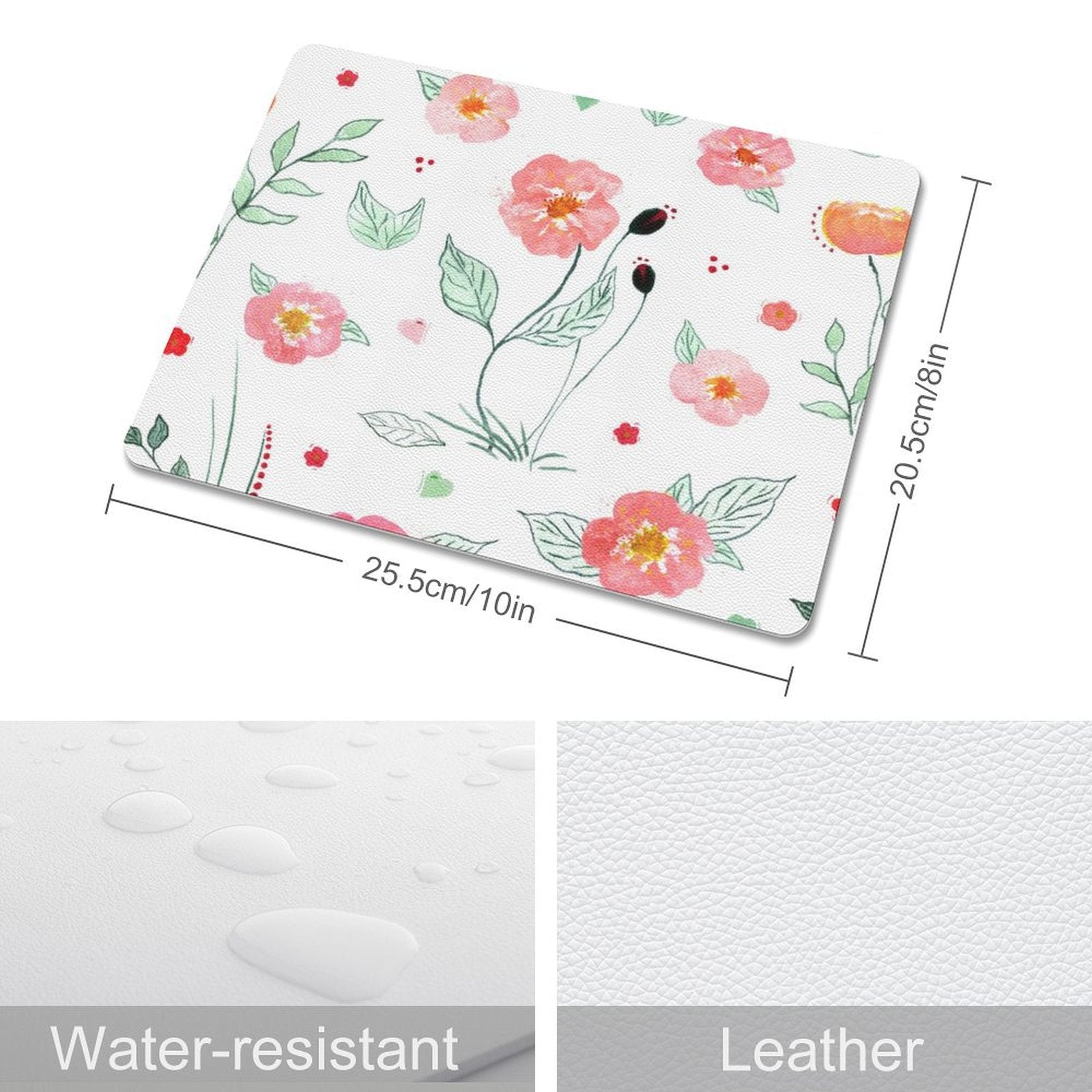 Blossoms Leather Mouse Pad Leather Mouse Pad Plants Printed Offshore