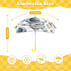 Astronauts And Rocket Ships Kids Safe Round Corner Umbrella