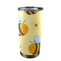 Bright Bees - 20oz Mobile Tumbler with Lid (Black Lock) One Size 20oz Travel Mug animal Printed Offshore