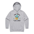 The Truth Is Out There, Alien UFO - Womens Hoodie Grey Marle Womens Hoodie Printed In Australia Sci Fi