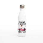 On My Way To Make Some Bad Decisions - White 17oz Stainless Steel Water Bottle Default Title White Water Bottle animal Globally Fulfilled