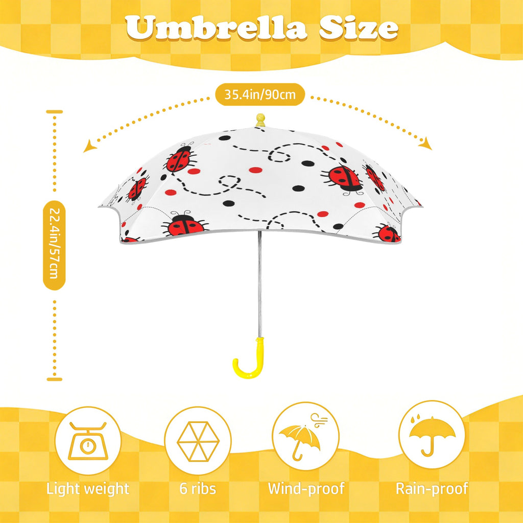Ladybugs Kids Safe Round Corner Umbrella Kids Safe Round Corner Umbrella animal Printed Offshore